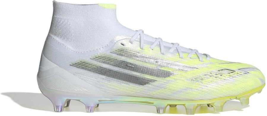 Adidas F50 Sparkfusion Elite Gras Kunstgras Voetbalschoenen (MG) Dames Wit Grijs Neongeel