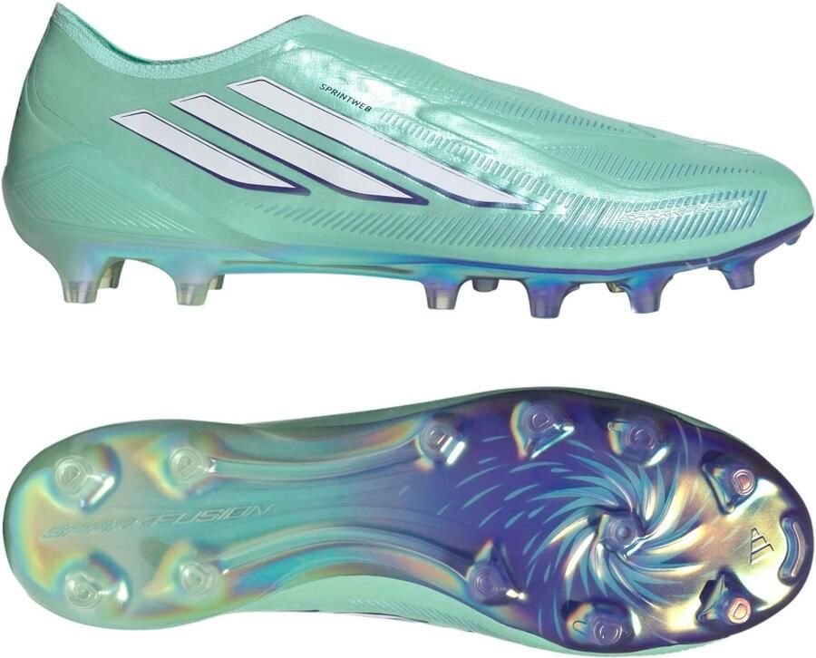 Adidas F50 Sparkfusion Elite Veterloze Gras Kunstgras Voetbalschoenen (MG) Dames Mintgroen Wit Blauw