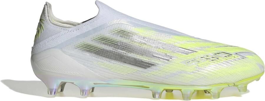Adidas F50 Sparkfusion Elite Veterloze Gras Kunstgras Voetbalschoenen (MG) Dames Wit Grijs Neongeel