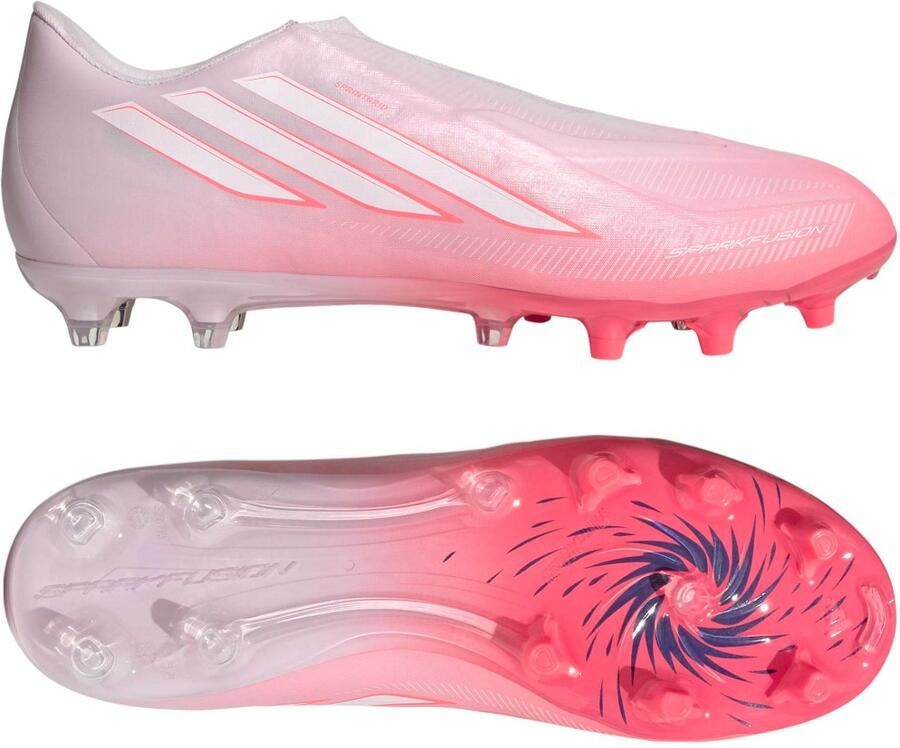 Adidas F50 Sparkfusion League Veterloze Gras Kunstgras Voetbalschoenen (MG) Dames Roze Wit