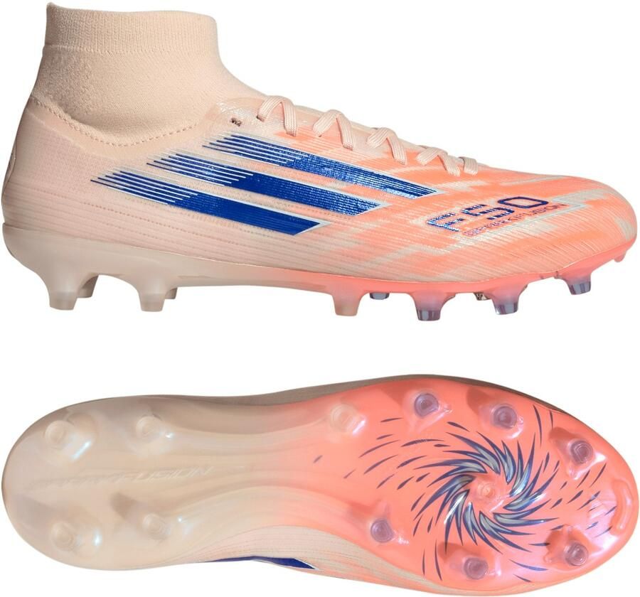 Adidas F50 Sparkfusion Pro Gras Kunstgras Voetbalschoenen (MG) Dames Oranje Blauw