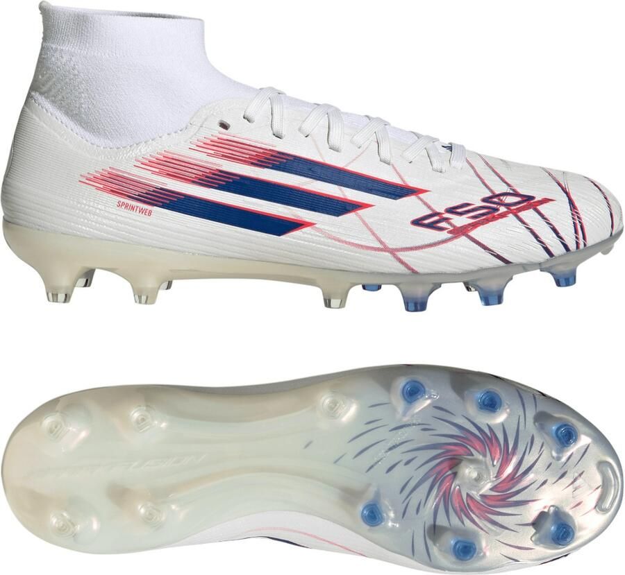 Adidas F50 Sparkfusion Pro Gras Kunstgras Voetbalschoenen (MG) Dames Wit Blauw Rood