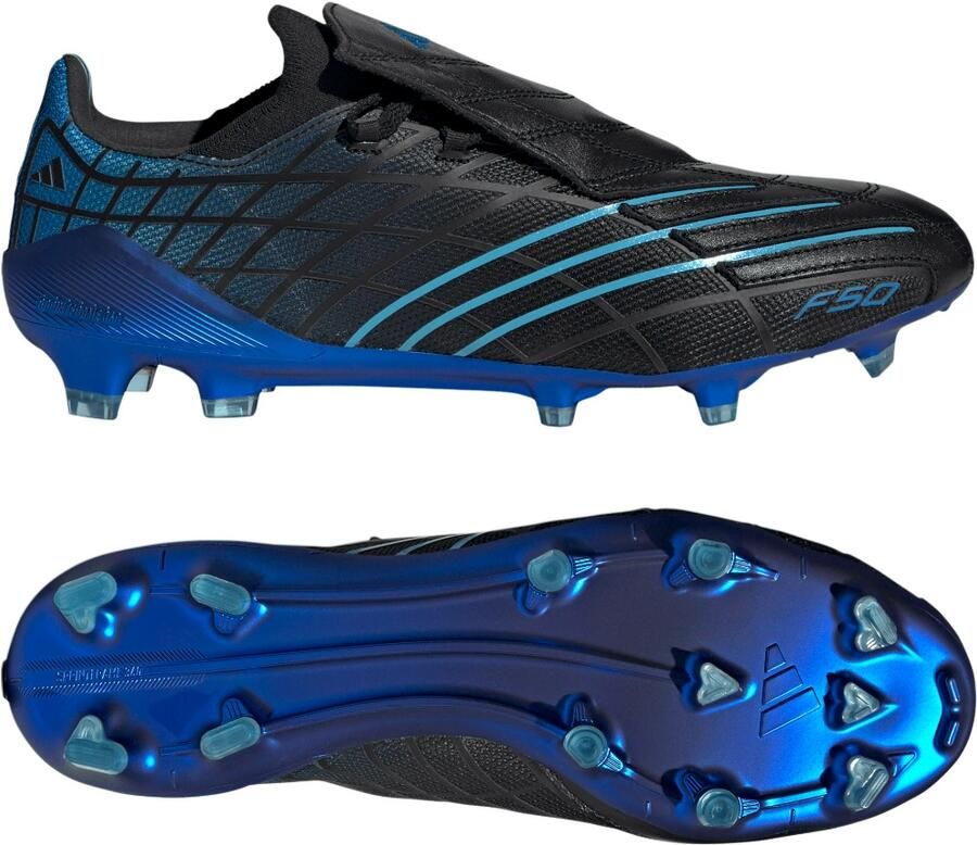 Adidas F50 Spider Elite Gras Voetbalschoenen (FG) Zwart Blauw