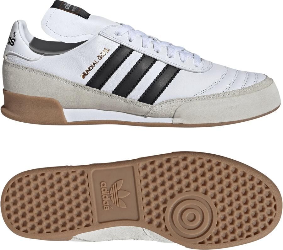 Adidas Mundial Goal Zaalvoetbalschoenen (IN) Wit Zwart Goud