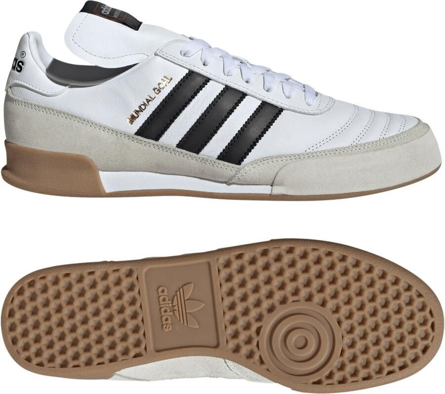 Adidas Mundial Goal Zaalvoetbalschoenen (IN) Wit Zwart Goud