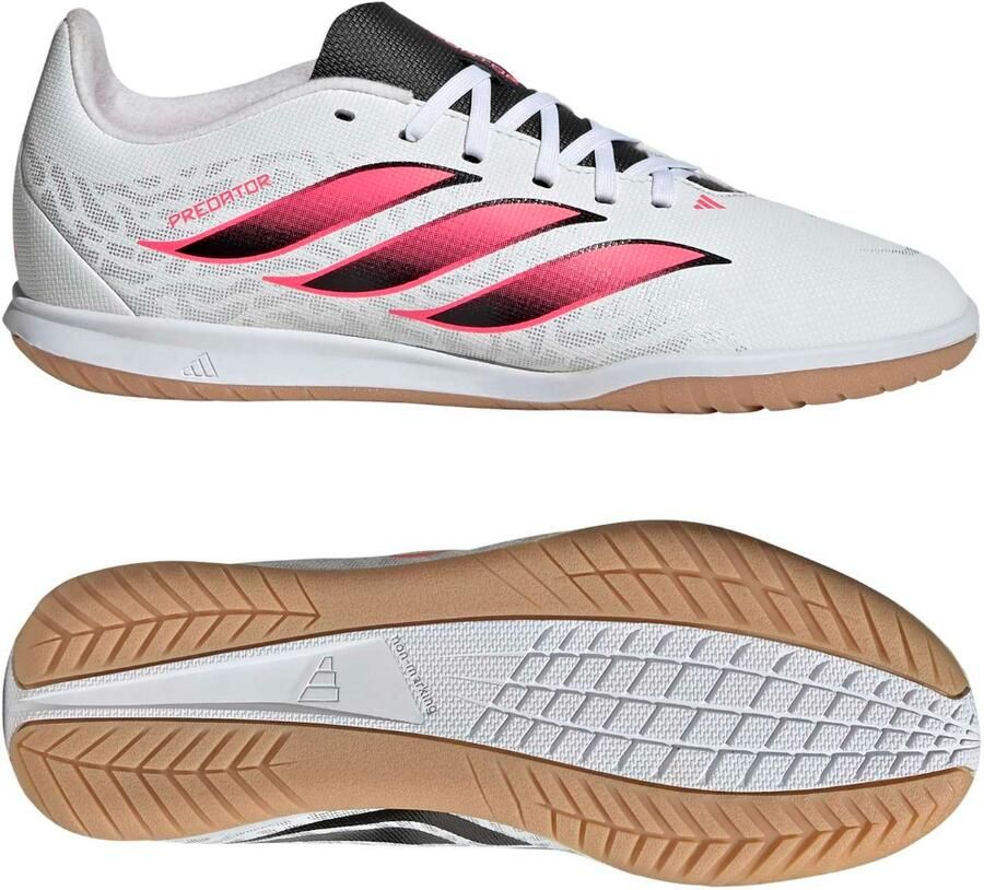 Adidas Predator Club Zaalvoetbalschoenen (IN) Kids Wit Zwart Roze