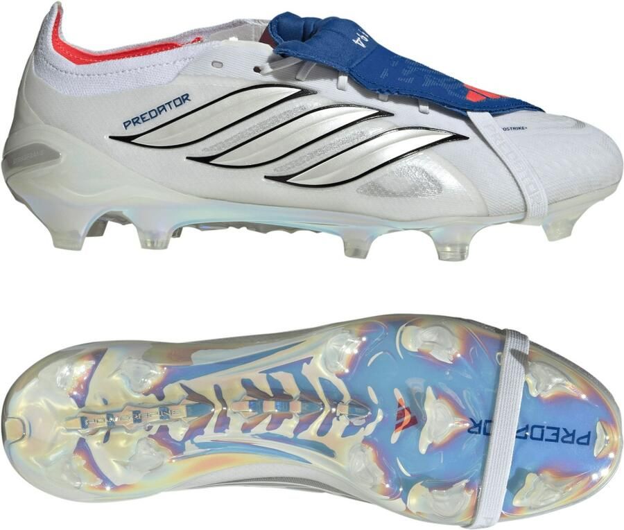 Adidas Predator Elite FT Gras Voetbalschoenen (FG) Wit Zilver Blauw Rood