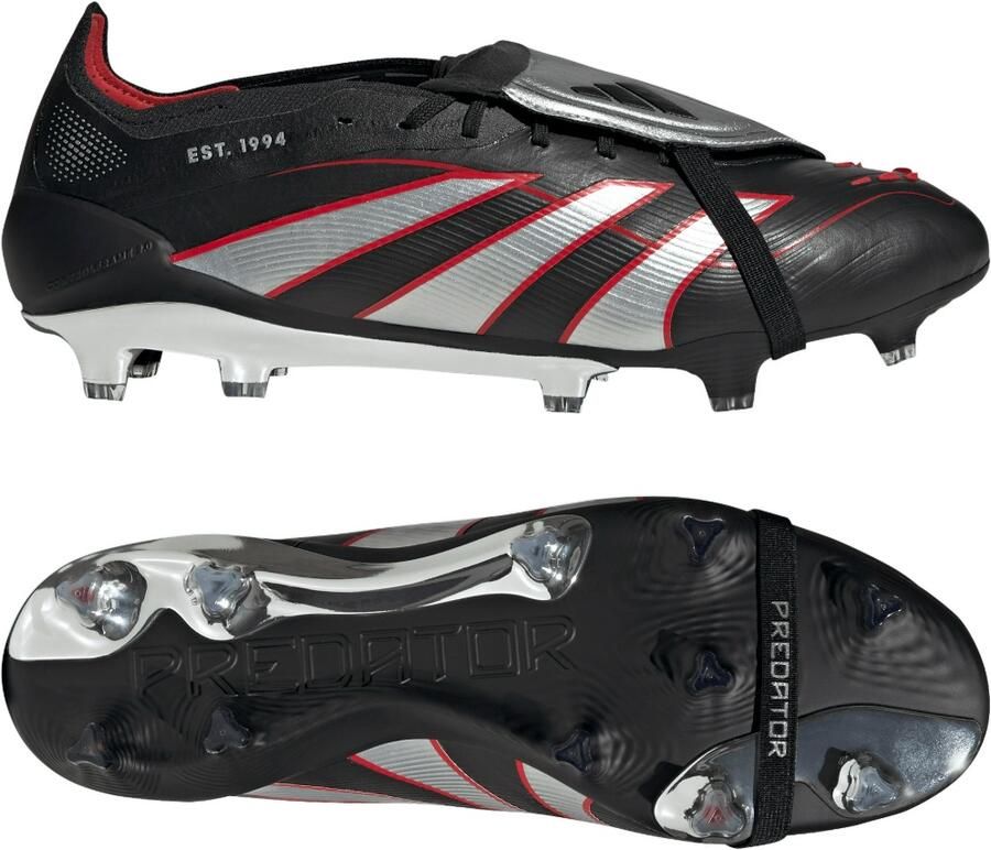 Adidas Predator Elite FT Limited Edition Gras Voetbalschoenen (FG) Zwart Zilver Rood