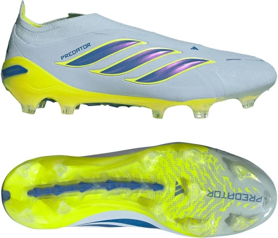 Adidas Predator Elite Veterloze Gras Voetbalschoenen (FG) Lichtblauw Blauw Geel