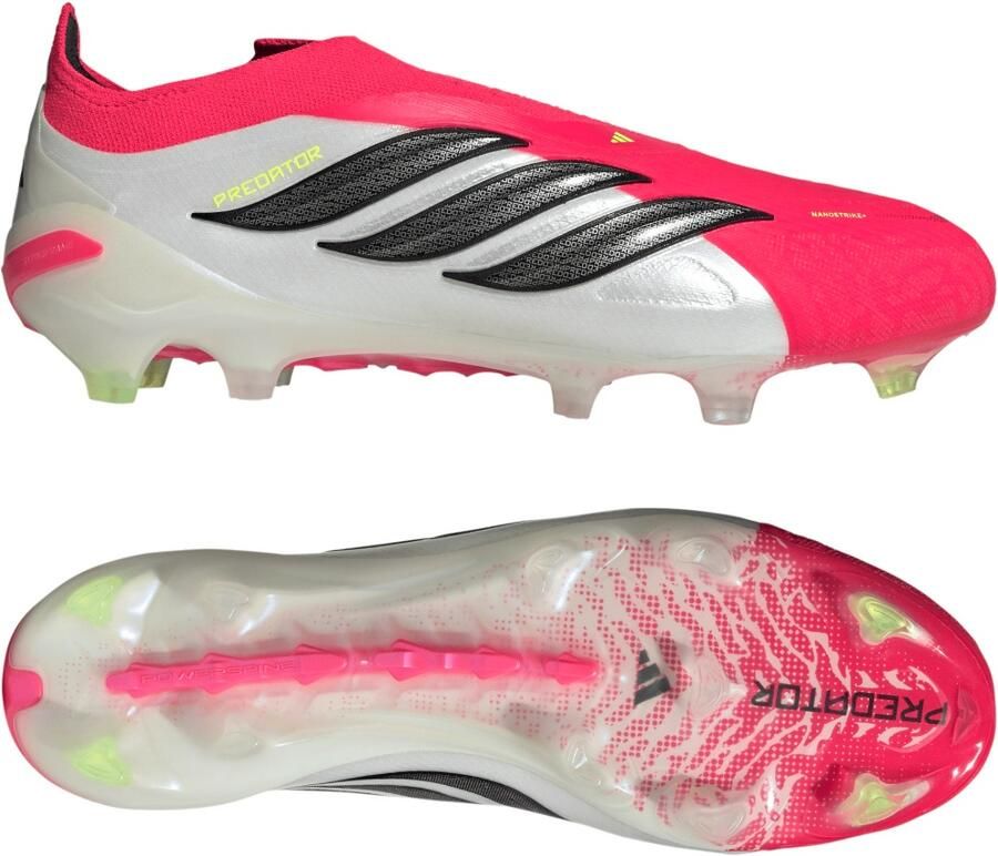 Adidas Predator Elite Veterloze Gras Voetbalschoenen (FG) Rood Wit Zwart