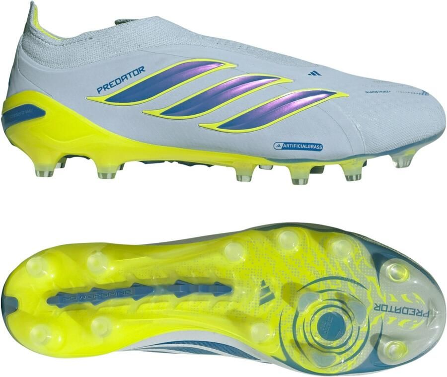 Adidas Predator Elite Veterloze Kunstgras Voetbalschoenen (AG) Lichtblauw Blauw Geel