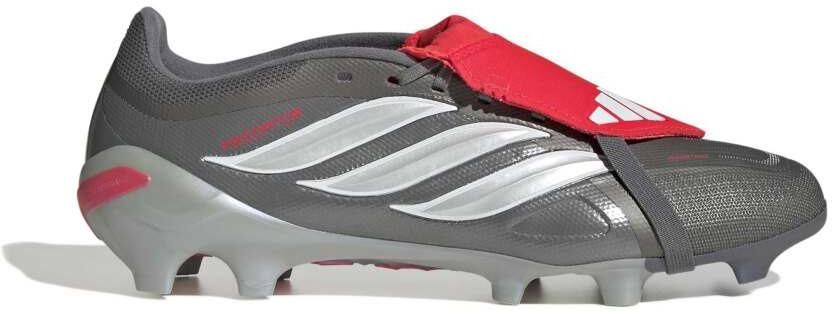 Adidas Predator League FT Gras Voetbalschoenen (FG) Donkergrijs Wit Zilver Rood