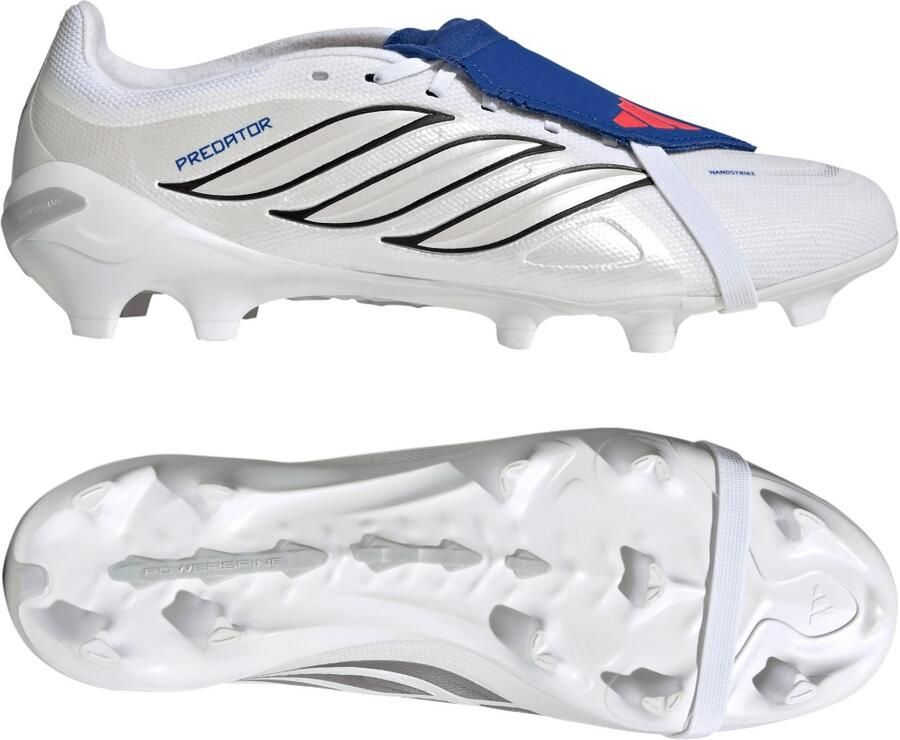 Adidas Predator League FT Gras Voetbalschoenen (FG) Wit Zilver Blauw Rood - Foto 2
