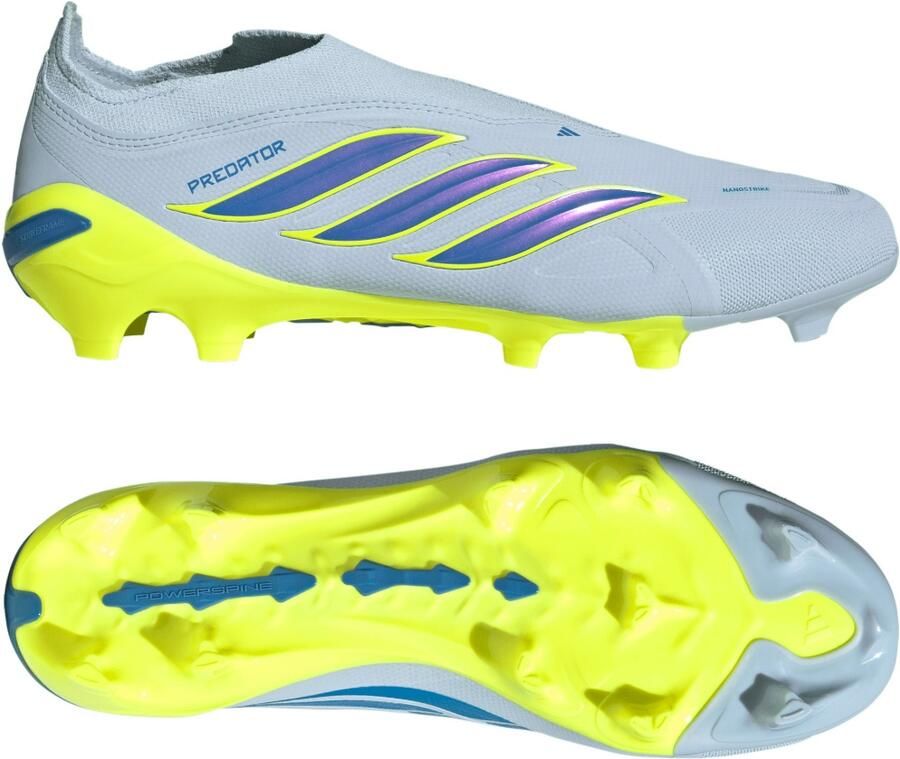 Adidas Predator League Veterloze Gras Voetbalschoenen (FG) Lichtblauw Blauw Geel