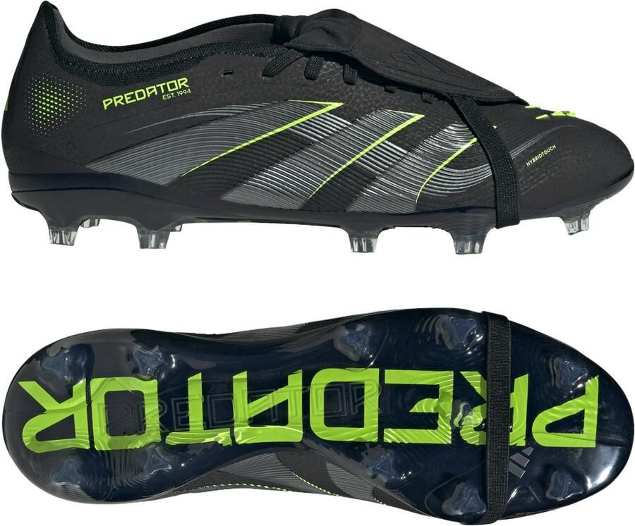 Adidas Predator Pro FT Gras Voetbalschoenen (FG) Zwart Donkergrijs Neongeel - Foto 2