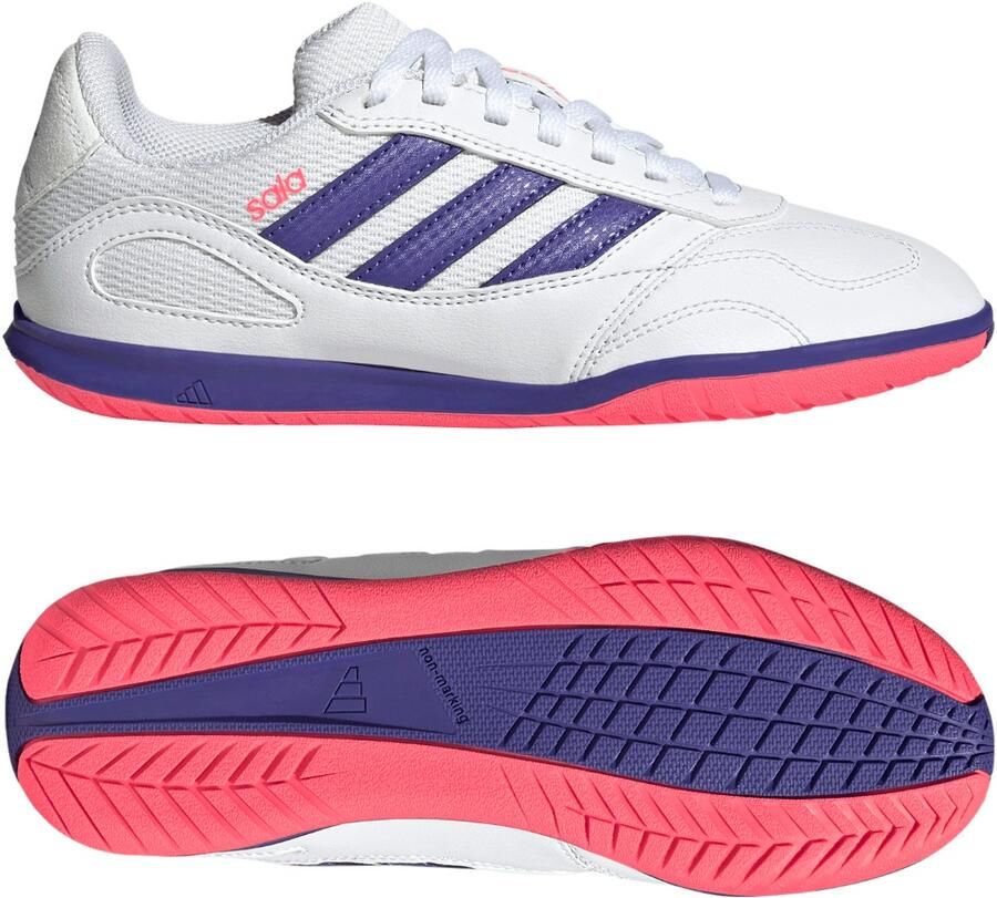 Adidas Super Sala III Zaalvoetbalschoenen (IN) Kids Wit Paars Roze
