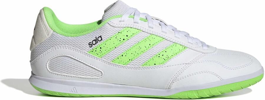Adidas Super Sala III Zaalvoetbalschoenen (IN) Wit Lichtgroen Zwart