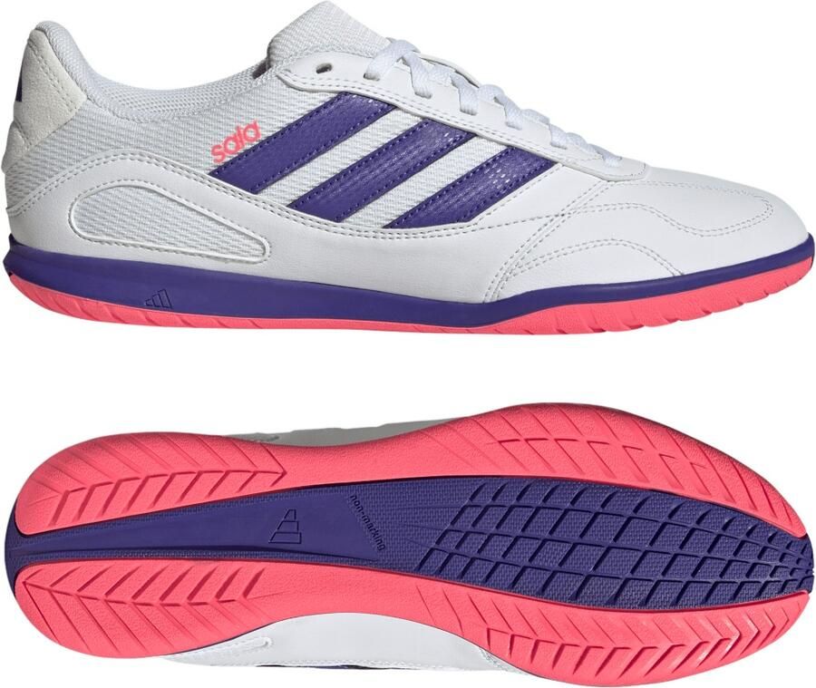 Adidas Super Sala III Zaalvoetbalschoenen (IN) Wit Paars Roze