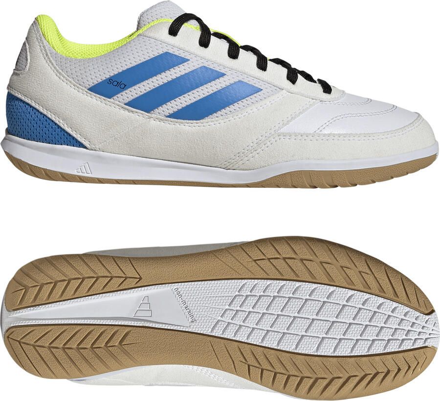 Adidas Top Sala Competition II Zaalvoetbalschoenen (IN) Kids Wit Blauw Geel