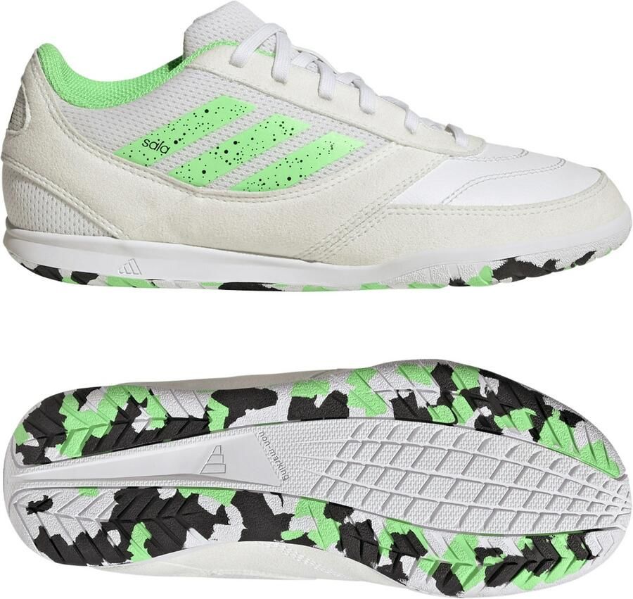Adidas Top Sala Competition II Zaalvoetbalschoenen (IN) Kids Wit Lichtgroen Zwart