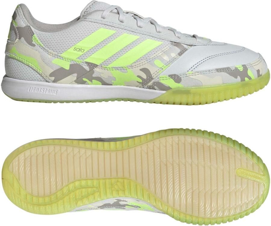 Adidas Top Sala Competition II Zaalvoetbalschoenen (IN) Lichtgrijs Lichtgroen Lime
