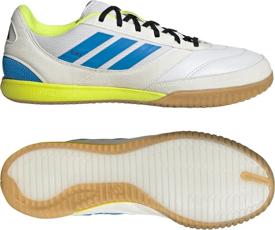 Adidas Top Sala Competition II Zaalvoetbalschoenen (IN) Wit Blauw Neongeel Zwart