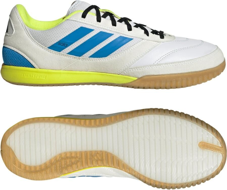 Adidas Top Sala Competition II Zaalvoetbalschoenen (IN) Wit Blauw Neongeel Zwart