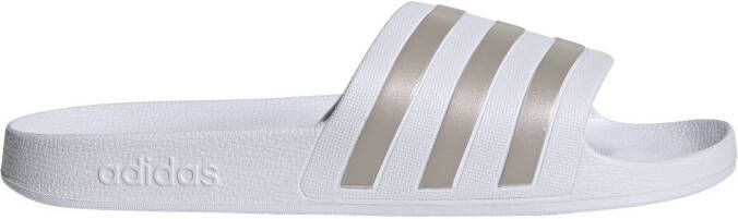 Adidas Adilette Aqua Slippers Wit Zilver Wit - Schoenen.nl
