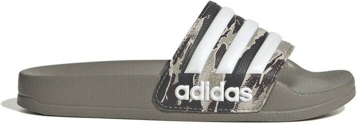 Adidas Adilette Shower Slippers Kids Camo Groen Wit