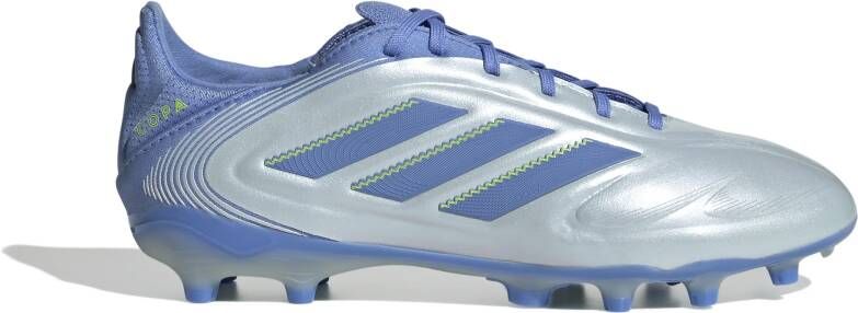 Adidas Copa Pure III Elite Gras Kunstgras Voetbalschoenen (MG) Kids Blauw Grijs Neongeel
