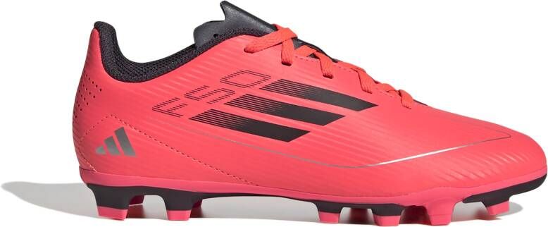 adidas F50 Club Gras Kunstgras Voetbalschoenen (FxG) Kids Felrood Zwart Zilver