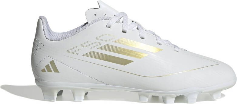 Adidas F50 Club Gras Kunstgras Voetbalschoenen (FxG) Kids Wit Goud - Foto 2