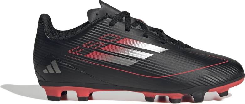 Adidas F50 Club Gras Kunstgras Voetbalschoenen (MG) Kids Zwart Rood Zilver