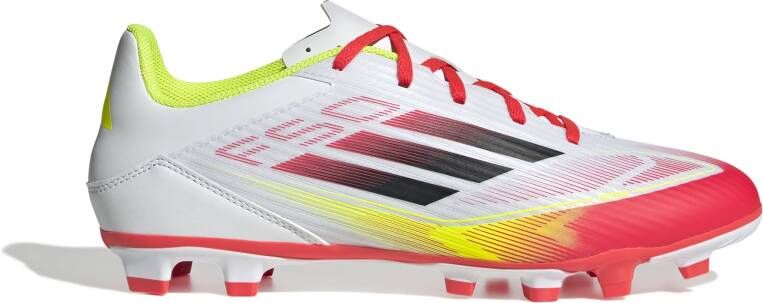 Adidas F50 Club Gras Kunstgras Voetbalschoenen (MG) Wit Rood Zwart Geel