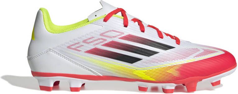 Adidas F50 Club Gras Kunstgras Voetbalschoenen (MG) Wit Rood Zwart Geel