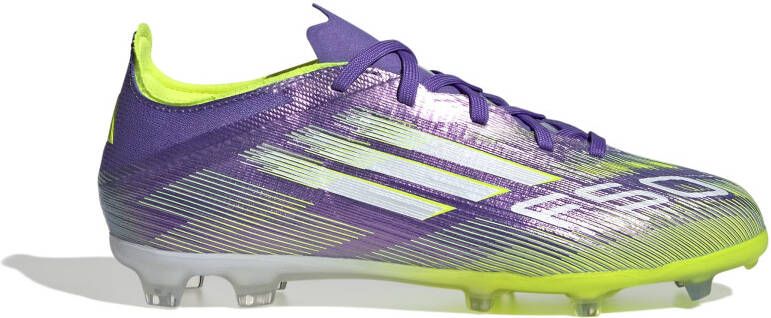 Adidas F50 Elite Gras Voetbalschoenen (FG) Kids Paars Wit Neongeel