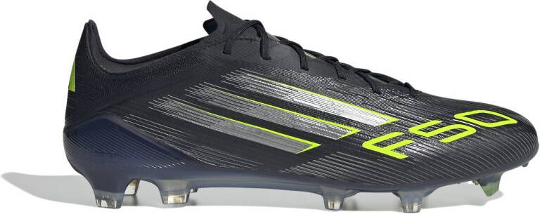 Adidas F50 Elite Gras Voetbalschoenen (FG) Zwart Zilver Neongeel