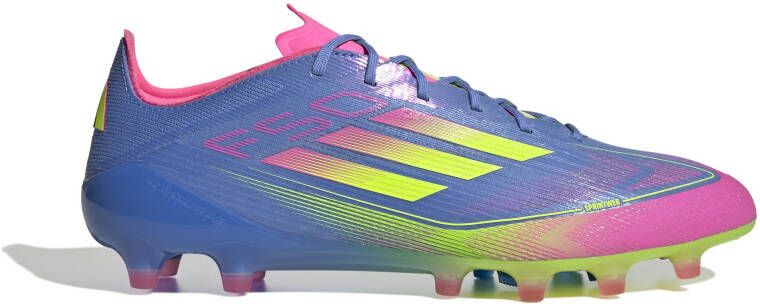 Adidas F50 Elite Kunstgras Voetbalschoenen (AG) Blauw Neongeel Roze - Foto 1