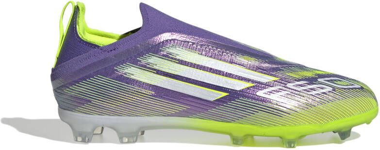 Adidas F50 Elite Veterloze Gras Voetbalschoenen (FG) Kids Paars Wit Neongeel