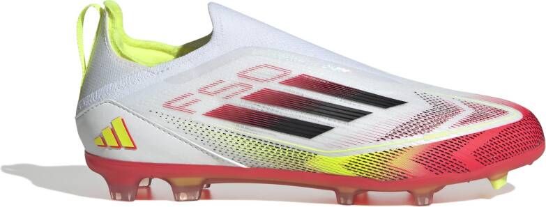 Adidas F50 Elite Veterloze Gras Voetbalschoenen (FG) Kids Wit Rood Zwart Geel