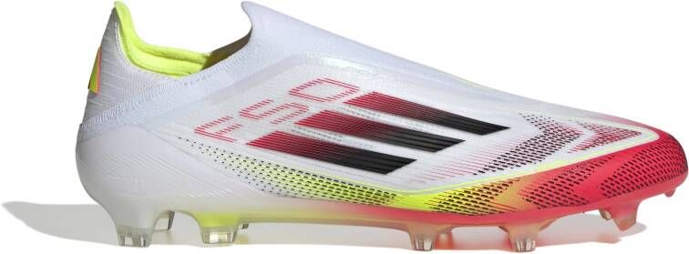 Adidas F50 Elite Veterloze Gras Voetbalschoenen (FG) Wit Rood Zwart Geel