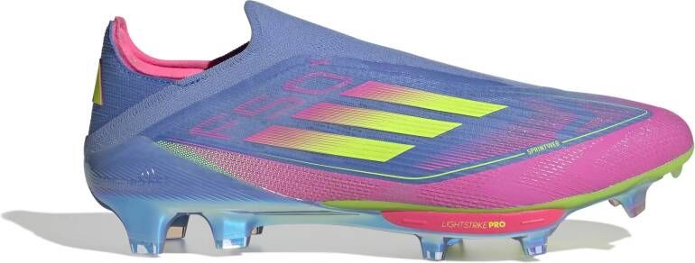 Adidas F50+ Gras Voetbalschoenen (FG) Blauw Neongeel Roze