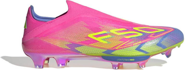 Adidas F50+ Gras Voetbalschoenen (FG) Roze Neongeel Blauw