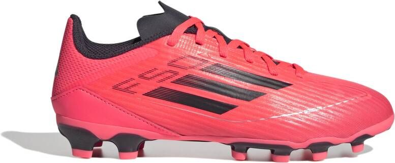 Adidas F50 League Gras Kunstgras Voetbalschoenen (MG) Kids Felrood Zwart Zilver