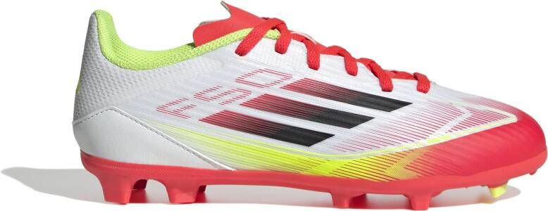 Adidas F50 League Gras Kunstgras Voetbalschoenen (MG) Kids Wit Rood Zwart Geel