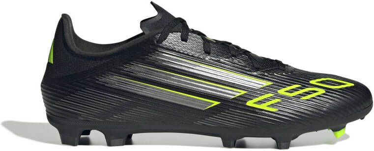 Adidas F50 League Gras Kunstgras Voetbalschoenen (MG) Zwart Zilver Neongeel