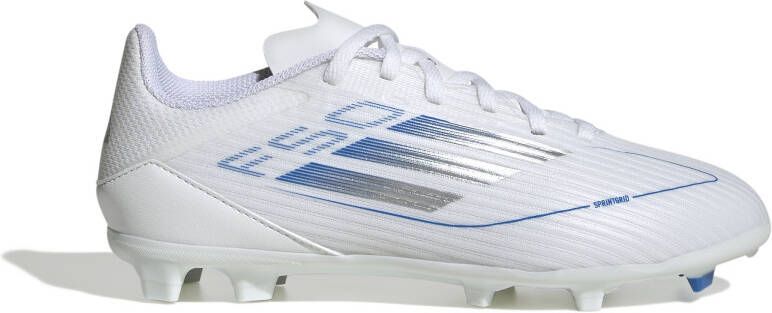 Adidas F50 League Gras Kunstgras Voetbaschoenen (MG) Kids Wit Blauw Zilver