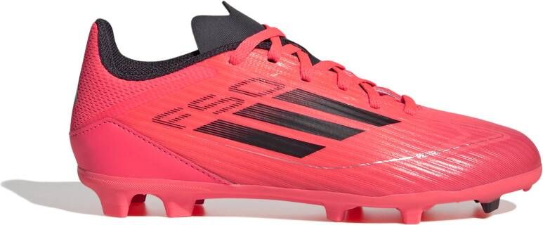 Adidas F50 League Gras Kunstgras Voetbalschoenen (MG) Kids Felrood Zwart Zilver
