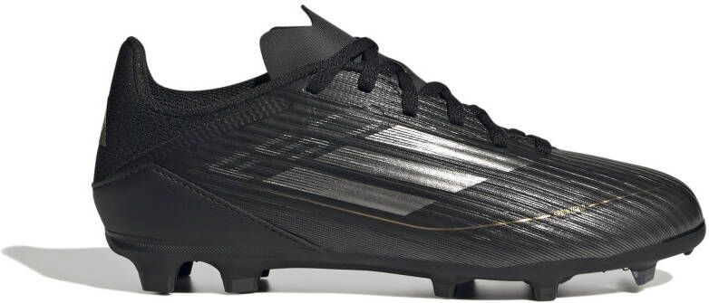 Adidas F50 League Gras Kunstgras Voetbalschoenen (MG) Kids Zwart Grijs Goud