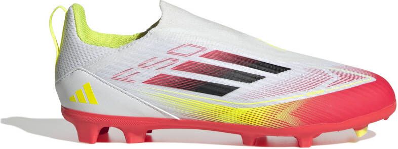 adidas F50 League Veterloze Gras Kunstgras Voetbalschoenen (MG) Kids Wit Rood Zwart Geel